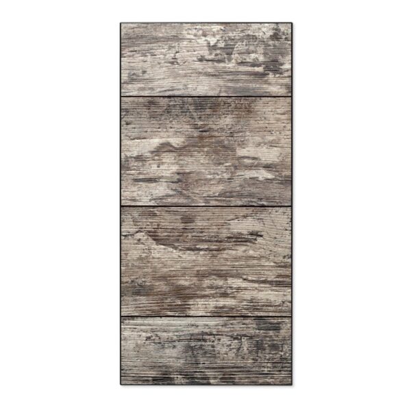 Banjado Magnettafel 37x78cm Magnetwand  Schwarz Aus Metall Magnetpinnwand Pinnwand Inkl. 4 Magnete Motiv Alte Planken