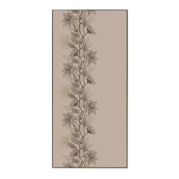 Banjado Magnettafel 37x78cm Magnetwand  Schwarz Aus Metall Magnetpinnwand Pinnwand Inkl. 4 Magnete Motiv Baumwollblüte Monochrom