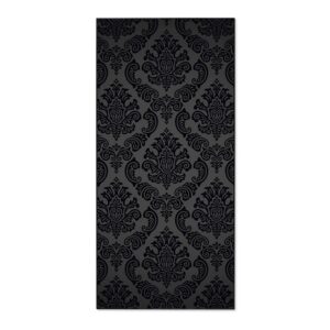 Banjado Magnettafel 37x78cm Magnetwand  Schwarz Aus Metall Magnetpinnwand Pinnwand Inkl. 4 Magnete Motiv Black Deluxe