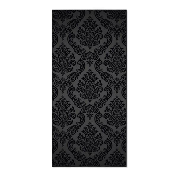 Banjado Magnettafel 37x78cm Magnetwand  Schwarz Aus Metall Magnetpinnwand Pinnwand Inkl. 4 Magnete Motiv Black Deluxe