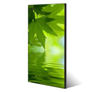 Banjado Magnettafel 37x78cm Magnetwand  Schwarz Aus Metall Magnetpinnwand Pinnwand Inkl. 4 Magnete Motiv Blättertraum