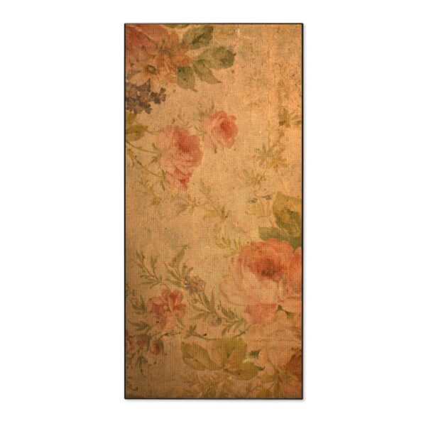 Banjado Magnettafel 37x78cm Magnetwand  Schwarz Aus Metall Magnetpinnwand Pinnwand Inkl. 4 Magnete Motiv Blumen Antik