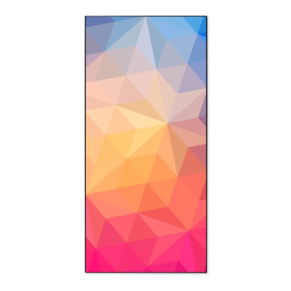 Banjado Magnettafel 37x78cm Magnetwand  Schwarz Aus Metall Magnetpinnwand Pinnwand Inkl. 4 Magnete Motiv Bunte Kristalle