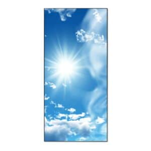 Banjado Magnettafel 37x78cm Magnetwand  Schwarz Aus Metall Magnetpinnwand Pinnwand Inkl. 4 Magnete Motiv Clouds