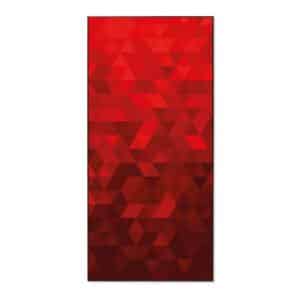 Banjado Magnettafel 37x78cm Magnetwand  Schwarz Aus Metall Magnetpinnwand Pinnwand Inkl. 4 Magnete Motiv Dreiecke Rot
