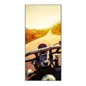 Banjado Magnettafel 37x78cm Magnetwand  Schwarz Aus Metall Magnetpinnwand Pinnwand Inkl. 4 Magnete Motiv Easy Rider