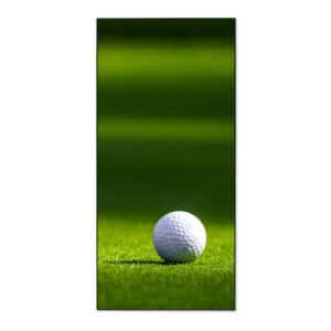Banjado Magnettafel 37x78cm Magnetwand  Schwarz Aus Metall Magnetpinnwand Pinnwand Inkl. 4 Magnete Motiv Einsamer Golfball