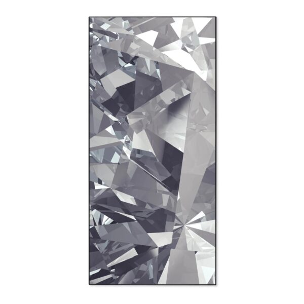 Banjado Magnettafel 37x78cm Magnetwand  Schwarz Aus Metall Magnetpinnwand Pinnwand Inkl. 4 Magnete Motiv Facetten Monochrome