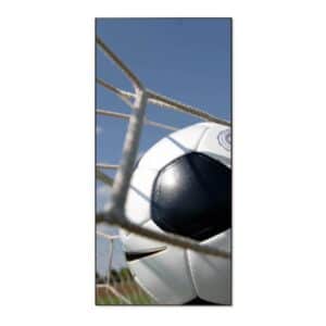 Banjado Magnettafel 37x78cm Magnetwand  Schwarz Aus Metall Magnetpinnwand Pinnwand Inkl. 4 Magnete Motiv Fußball