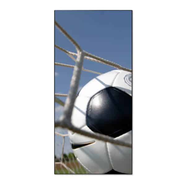 Banjado Magnettafel 37x78cm Magnetwand  Schwarz Aus Metall Magnetpinnwand Pinnwand Inkl. 4 Magnete Motiv Fußball