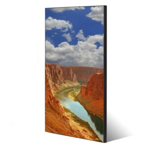 Banjado Magnettafel 37x78cm Magnetwand  Schwarz Aus Metall Magnetpinnwand Pinnwand Inkl. 4 Magnete Motiv Grand Canyon