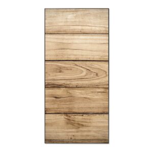 Banjado Magnettafel 37x78cm Magnetwand  Schwarz Aus Metall Magnetpinnwand Pinnwand Inkl. 4 Magnete Motiv Holzplanken