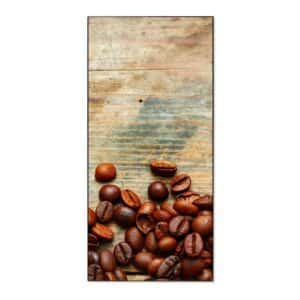 Banjado Magnettafel 37x78cm Magnetwand  Schwarz Aus Metall Magnetpinnwand Pinnwand Inkl. 4 Magnete Motiv Kaffeebohnen