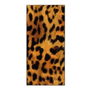 Banjado Magnettafel 37x78cm Magnetwand  Schwarz Aus Metall Magnetpinnwand Pinnwand Inkl. 4 Magnete Motiv Leopard
