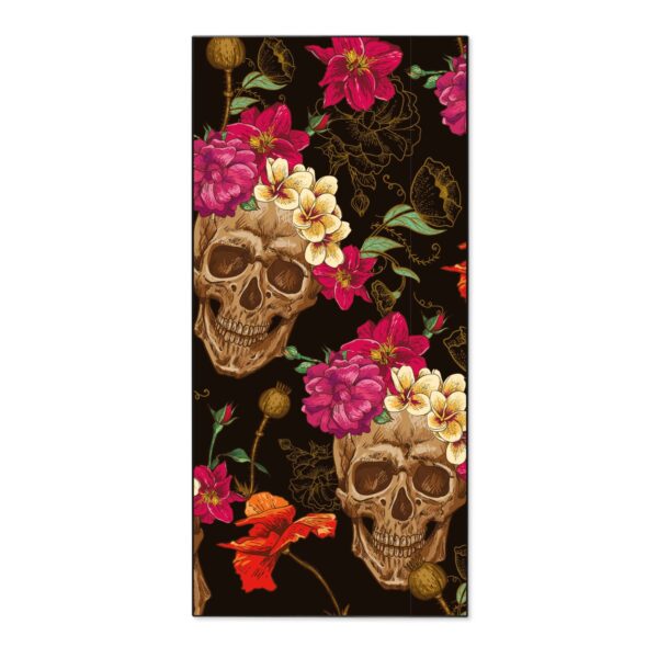 Banjado Magnettafel 37x78cm Magnetwand  Schwarz Aus Metall Magnetpinnwand Pinnwand Inkl. 4 Magnete Motiv Los Dias De Muertos