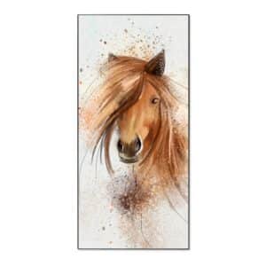 Banjado Magnettafel 37x78cm Magnetwand  Schwarz Aus Metall Magnetpinnwand Pinnwand Inkl. 4 Magnete Motiv Magic Horse
