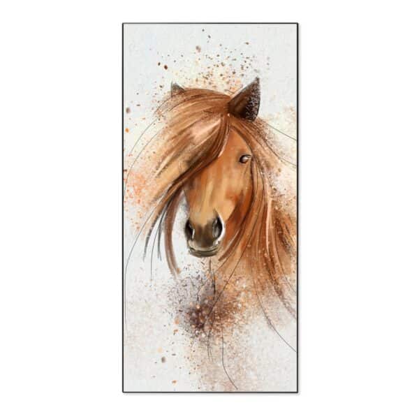 Banjado Magnettafel 37x78cm Magnetwand  Schwarz Aus Metall Magnetpinnwand Pinnwand Inkl. 4 Magnete Motiv Magic Horse