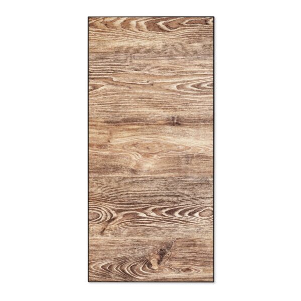 Banjado Magnettafel 37x78cm Magnetwand  Schwarz Aus Metall Magnetpinnwand Pinnwand Inkl. 4 Magnete Motiv Maserung