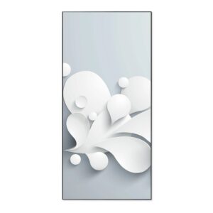 Banjado Magnettafel 37x78cm Magnetwand  Schwarz Aus Metall Magnetpinnwand Pinnwand Inkl. 4 Magnete Motiv Papiertropfen