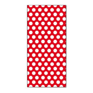 Banjado Magnettafel 37x78cm Magnetwand  Schwarz Aus Metall Magnetpinnwand Pinnwand Inkl. 4 Magnete Motiv Punkte Rot
