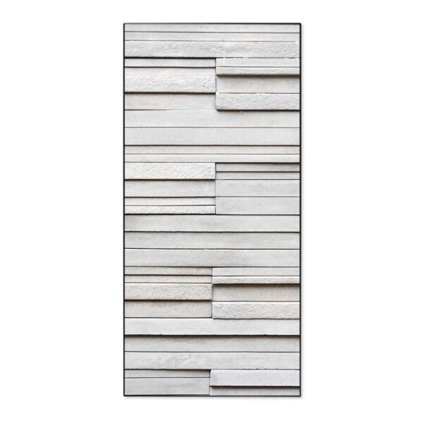 Banjado Magnettafel 37x78cm Magnetwand  Schwarz Aus Metall Magnetpinnwand Pinnwand Inkl. 4 Magnete Motiv Relief