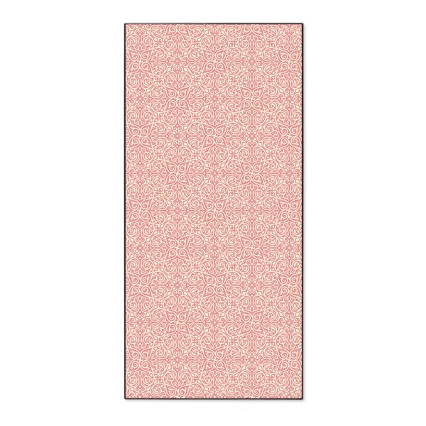 Banjado Magnettafel 37x78cm Magnetwand  Schwarz Aus Metall Magnetpinnwand Pinnwand Inkl. 4 Magnete Motiv Rosa Arabesque