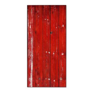 Banjado Magnettafel 37x78cm Magnetwand  Schwarz Aus Metall Magnetpinnwand Pinnwand Inkl. 4 Magnete Motiv Rote Holzlatten