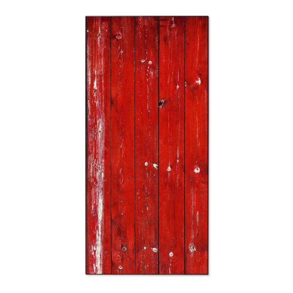 Banjado Magnettafel 37x78cm Magnetwand  Schwarz Aus Metall Magnetpinnwand Pinnwand Inkl. 4 Magnete Motiv Rote Holzlatten