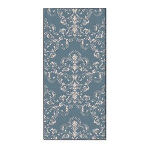 Banjado Magnettafel 37x78cm Magnetwand  Schwarz Aus Metall Magnetpinnwand Pinnwand Inkl. 4 Magnete Motiv Royal Creme Blau
