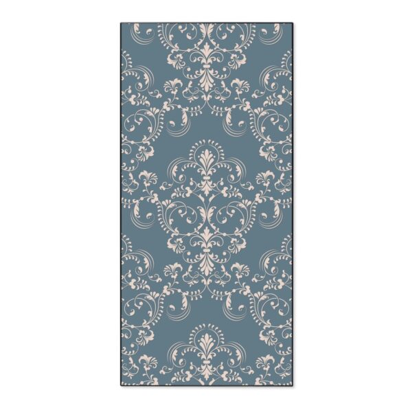 Banjado Magnettafel 37x78cm Magnetwand  Schwarz Aus Metall Magnetpinnwand Pinnwand Inkl. 4 Magnete Motiv Royal Creme Blau