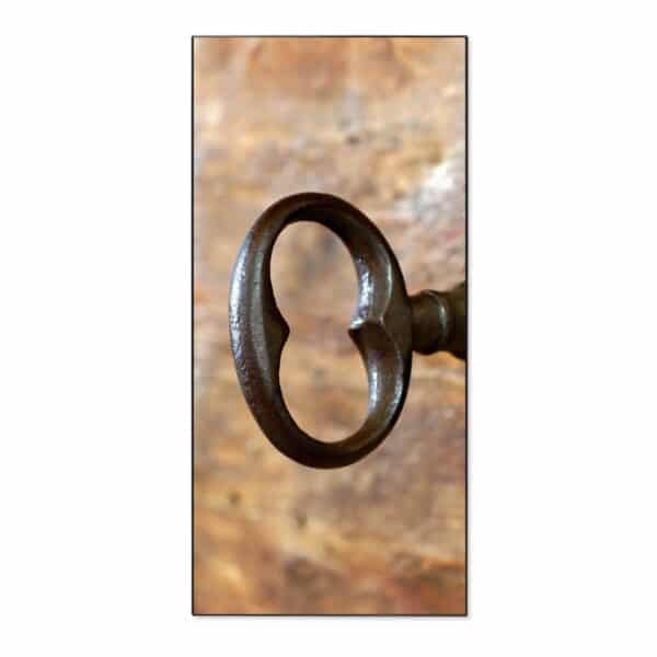 Banjado Magnettafel 37x78cm Magnetwand  Schwarz Aus Metall Magnetpinnwand Pinnwand Inkl. 4 Magnete Motiv Schlüssel