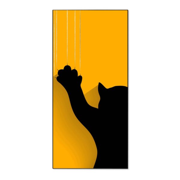 Banjado Magnettafel 37x78cm Magnetwand  Schwarz Aus Metall Magnetpinnwand Pinnwand Inkl. 4 Magnete Motiv Scratch