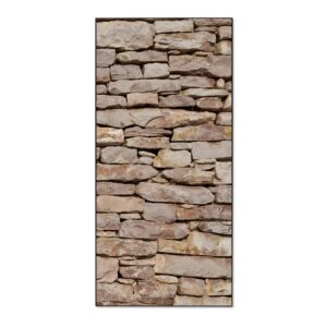 Banjado Magnettafel 37x78cm Magnetwand  Schwarz Aus Metall Magnetpinnwand Pinnwand Inkl. 4 Magnete Motiv Stadtmauer
