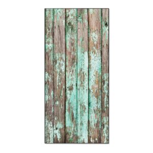 Banjado Magnettafel 37x78cm Magnetwand  Schwarz Aus Metall Magnetpinnwand Pinnwand Inkl. 4 Magnete Motiv Verwittertes Holz