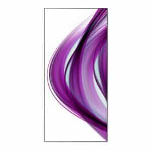 Banjado Magnettafel 37x78cm Magnetwand  Schwarz Aus Metall Magnetpinnwand Pinnwand Inkl. 4 Magnete Motiv Violet Element