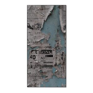 Banjado Magnettafel 37x78cm Magnetwand  Schwarz Aus Metall Magnetpinnwand Pinnwand Inkl. 4 Magnete Motiv Wand Mit Zeitungen