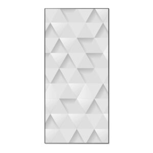 Banjado Magnettafel 37x78cm Magnetwand  Schwarz Aus Metall Magnetpinnwand Pinnwand Inkl. 4 Magnete Motiv Weisse Dreiecke