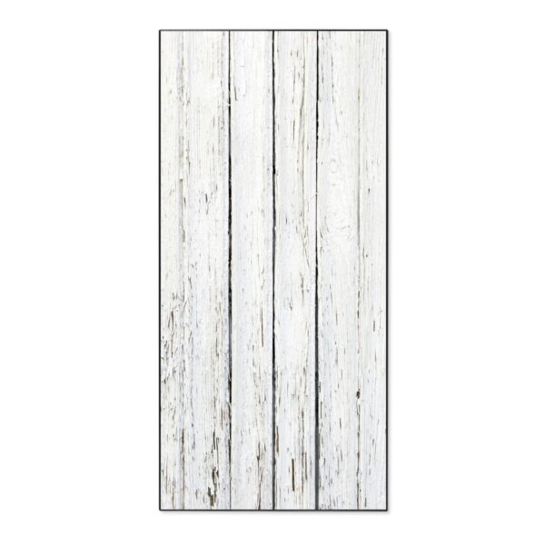 Banjado Magnettafel 37x78cm Magnetwand  Schwarz Aus Metall Magnetpinnwand Pinnwand Inkl. 4 Magnete Motiv Weißer Bretterzaun