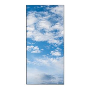 Banjado Magnettafel 37x78cm Magnetwand  Schwarz Aus Metall Magnetpinnwand Pinnwand Inkl. 4 Magnete Motiv Wolken 1