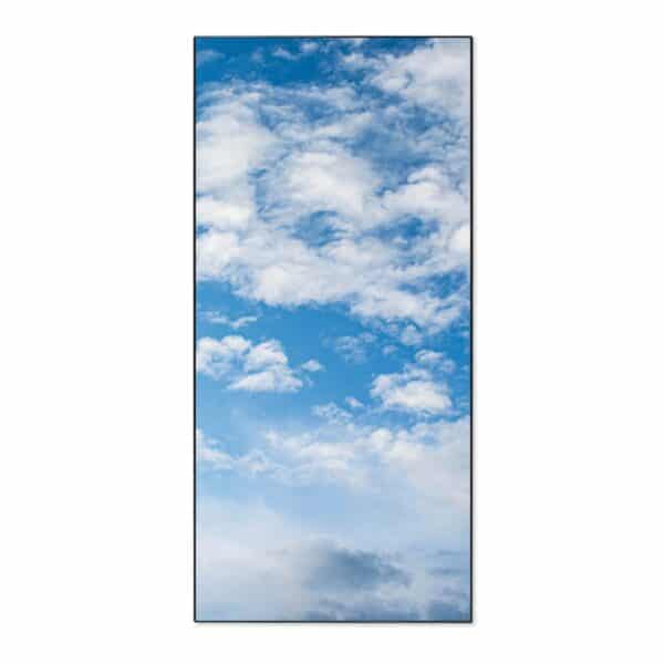 Banjado Magnettafel 37x78cm Magnetwand  Schwarz Aus Metall Magnetpinnwand Pinnwand Inkl. 4 Magnete Motiv Wolken 1