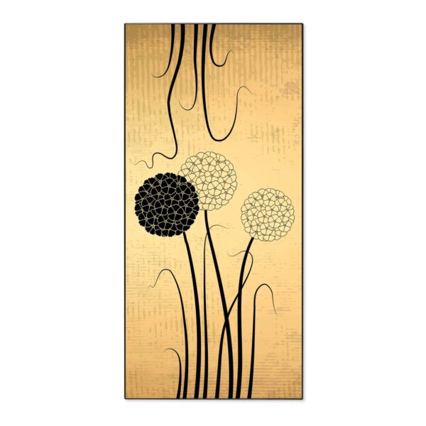 Banjado Magnettafel 37x78cm Magnetwand  Schwarz Aus Metall Magnetpinnwand Pinnwand Inkl. 4 Magnete Motiv Zwiebel Vintage