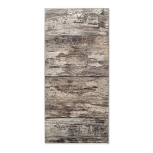Banjado Magnettafel 37x78cm Magnetwand  Silber Aus Metall Magnetpinnwand Pinnwand Inkl. 4 Magnete Motiv Alte Planken