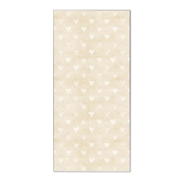 Banjado Magnettafel 37x78cm Magnetwand  Silber Aus Metall Magnetpinnwand Pinnwand Inkl. 4 Magnete Motiv Beige Herzen