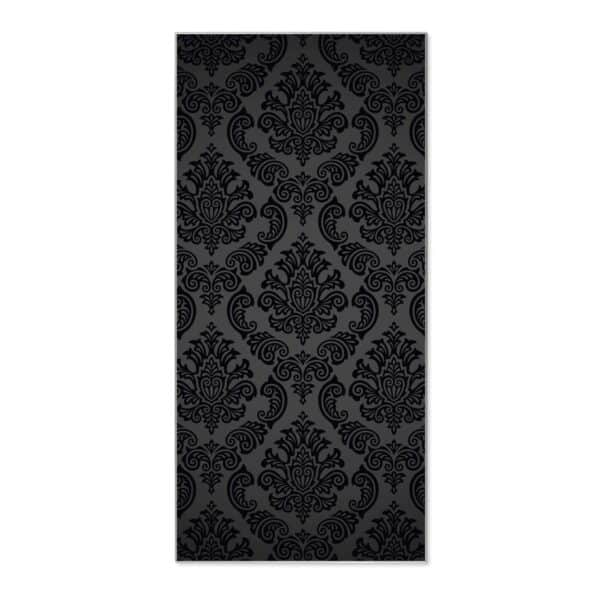 Banjado Magnettafel 37x78cm Magnetwand  Silber Aus Metall Magnetpinnwand Pinnwand Inkl. 4 Magnete Motiv Black Deluxe