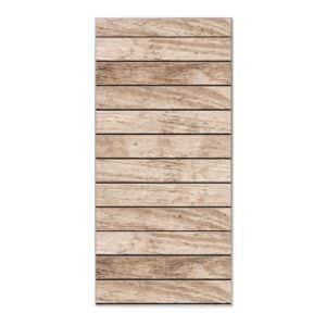 Banjado Magnettafel 37x78cm Magnetwand  Silber Aus Metall Magnetpinnwand Pinnwand Inkl. 4 Magnete Motiv Blasse Holzlatten