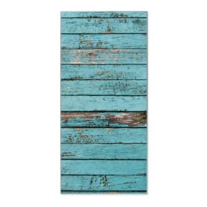 Banjado Magnettafel 37x78cm Magnetwand  Silber Aus Metall Magnetpinnwand Pinnwand Inkl. 4 Magnete Motiv Blaue Holzlatten