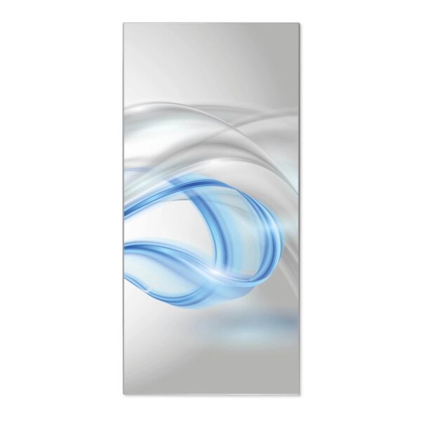 Banjado Magnettafel 37x78cm Magnetwand  Silber Aus Metall Magnetpinnwand Pinnwand Inkl. 4 Magnete Motiv Blauer Schleier