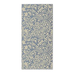 Banjado Magnettafel 37x78cm Magnetwand  Silber Aus Metall Magnetpinnwand Pinnwand Inkl. 4 Magnete Motiv Blaues Ornament