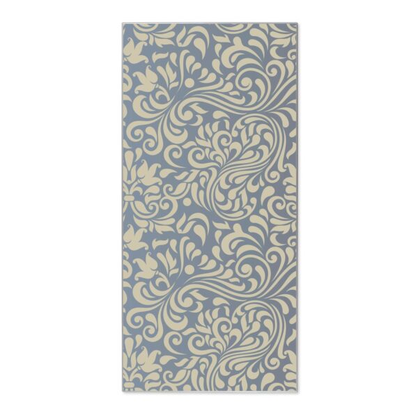 Banjado Magnettafel 37x78cm Magnetwand  Silber Aus Metall Magnetpinnwand Pinnwand Inkl. 4 Magnete Motiv Blaues Ornament