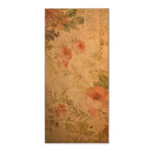 Banjado Magnettafel 37x78cm Magnetwand  Silber Aus Metall Magnetpinnwand Pinnwand Inkl. 4 Magnete Motiv Blumen Antik